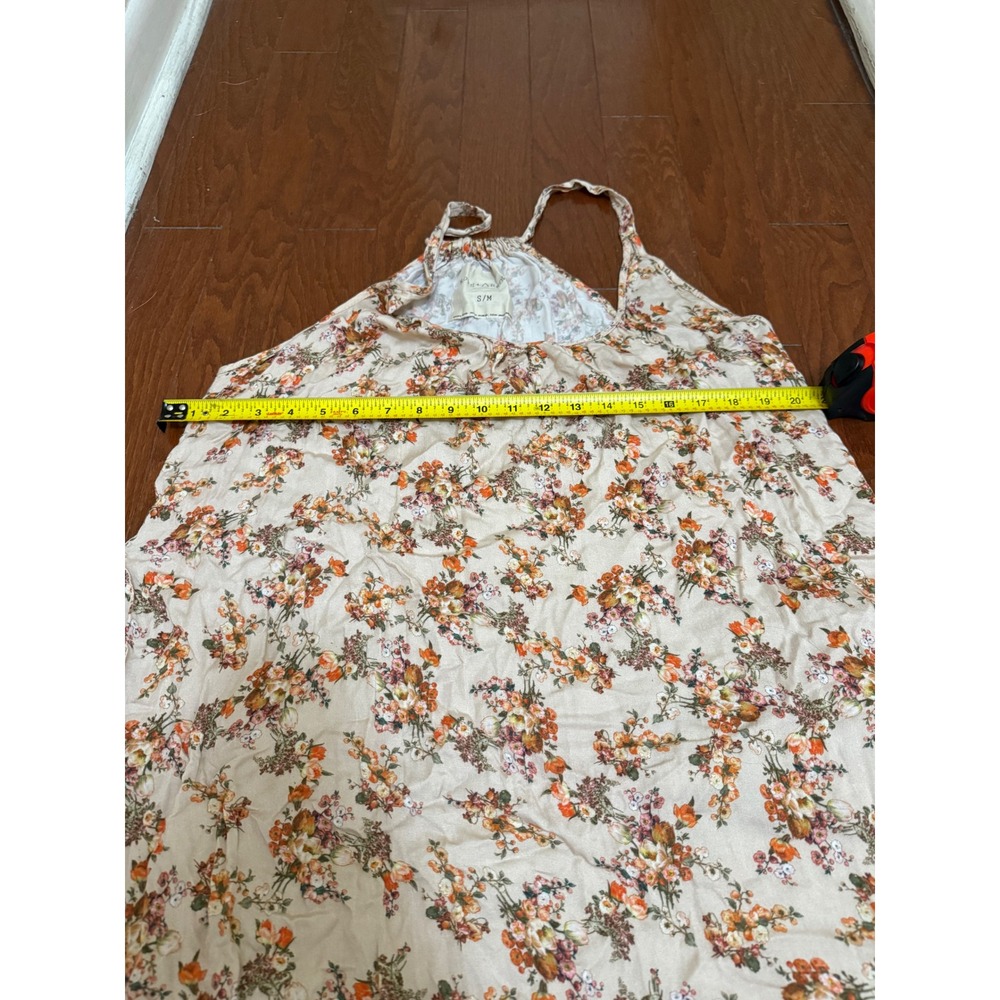 rare Boys + Arrows California‎ Floral boho Maxi Dress Cream Orange Viscose S/M - Picture 3 of 7